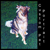 custom pet portrait of dog