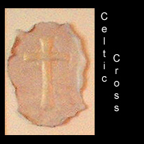 leather sculpture of Celtic cross