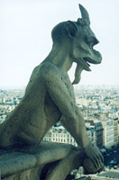 photograph of Notre Dame gargoyle